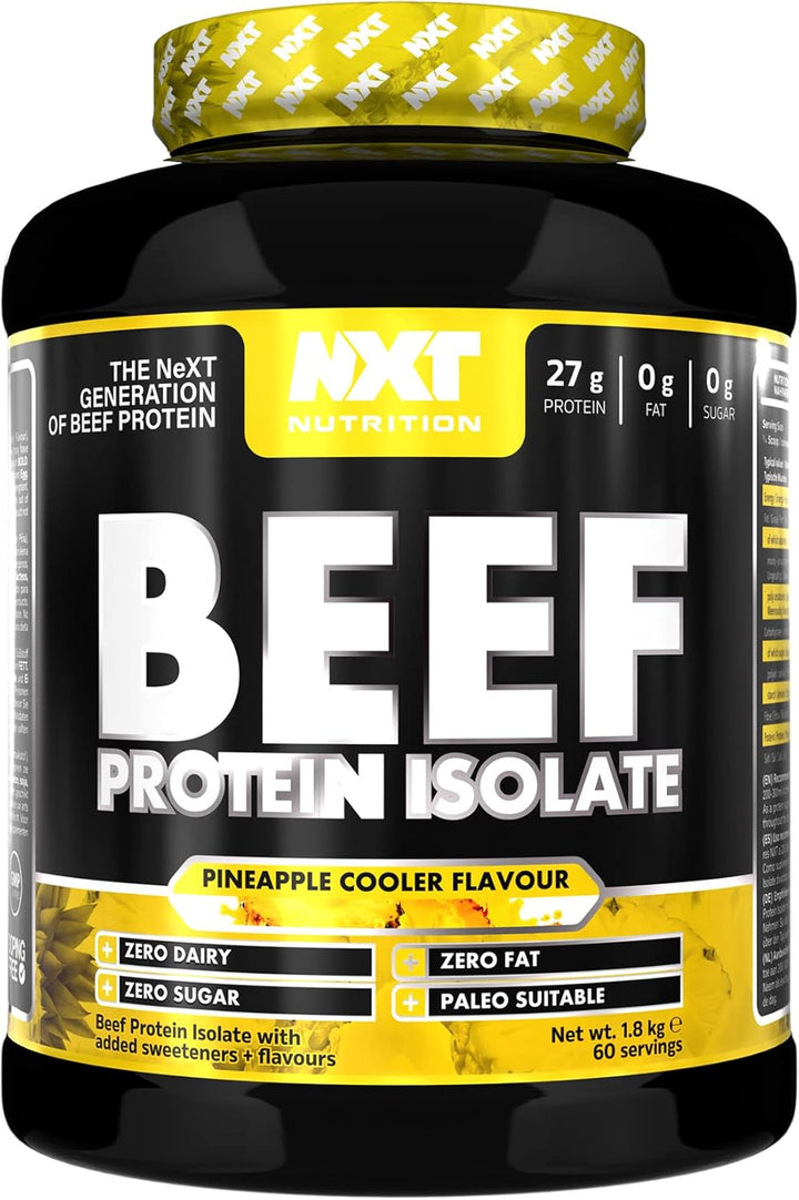 Beef Protein Isolate Powder - Protein Powder High in Natural Amino Acids - Paleo, Keto Friendly - Dairy and Gluten Free - Muscle Recovery | 1.8Kg | Ice Blast