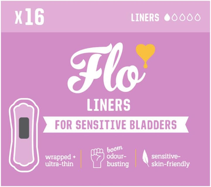 Sensitive Bladder Bamboo Liners – Discreet, Ultra-Thin, Hypoallergenic - Light Incontinence, Odour Control Protection - 16 Liners