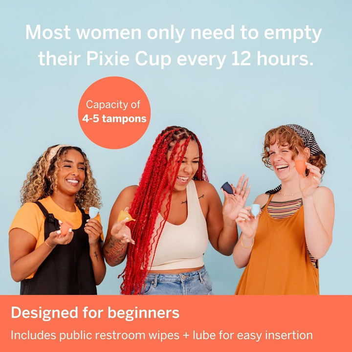 2 Soft Menstrual Cups - Ranked 1 for Most Comfortable Reusable Period Cup - Buy One We Give One - Includes Ebook Guide, Wipes, Lube, & Storage Bag - Tampon and Pad Alternative