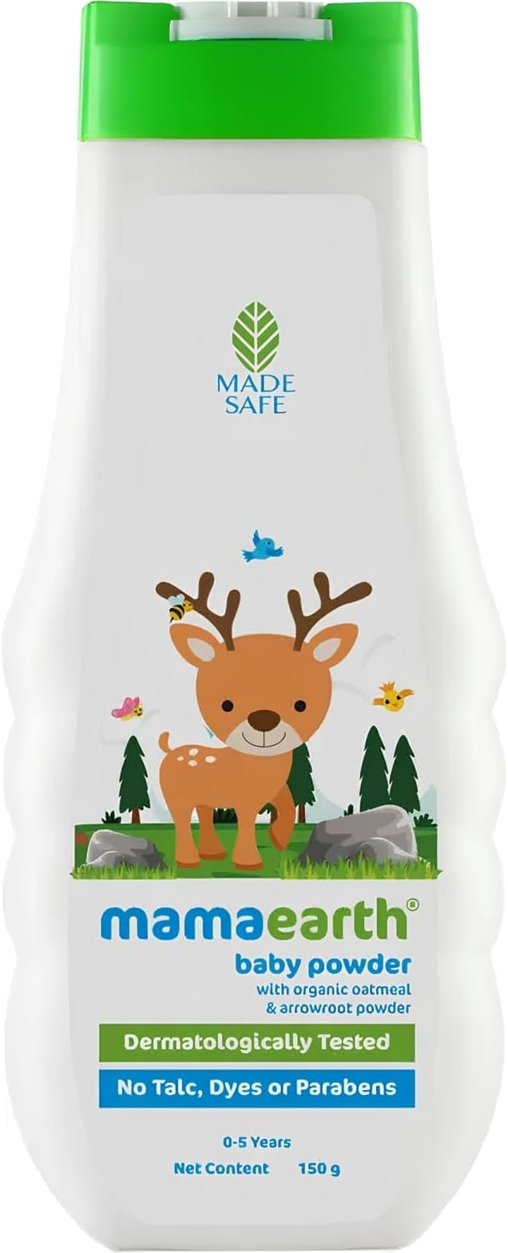 Dusting Powder with Organic Oatmeal & Arrowroot Powder White 150 G