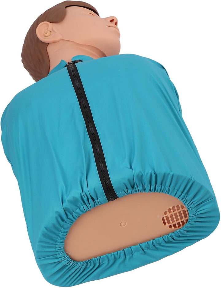 Cardiopulmonary Resuscitation Training Mannequin Rubber Half Body Artificial Respiration Human Model for First Aid Training Patient Education Teaching
