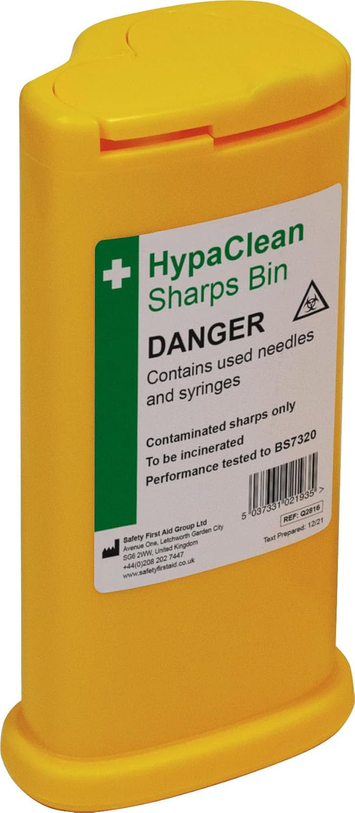 Safety First Aid Q2816 Hypaclean Sharps Bin (0.25 Litre)