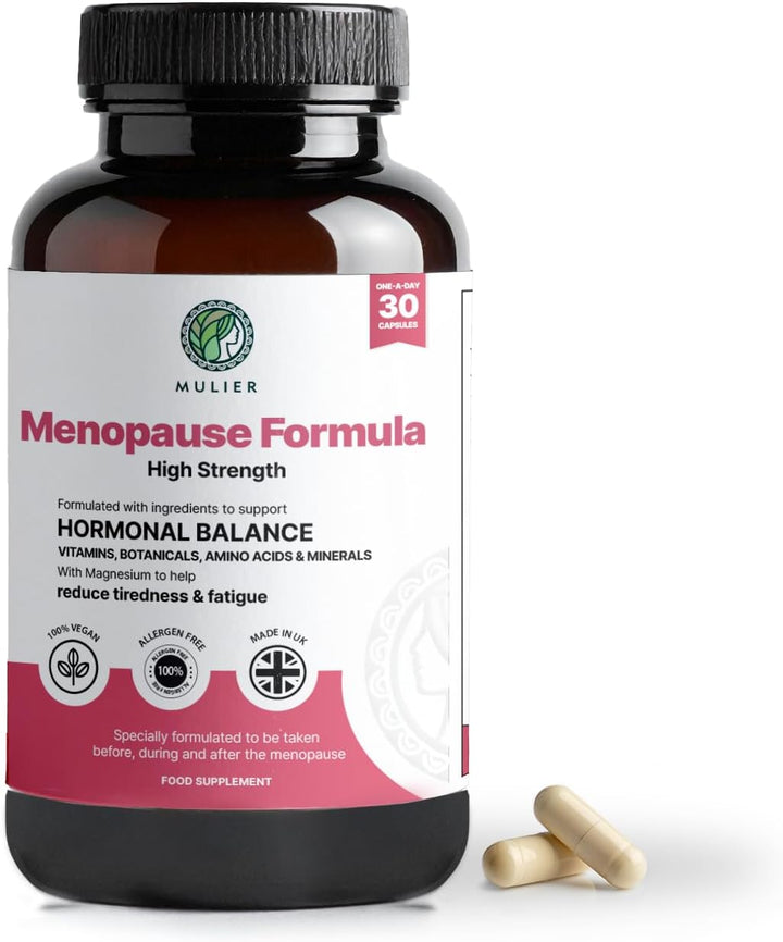 Menopause Supplement, Allergen Free, Vegan, 14 Supporting Ingredients Incl. Sage, Ashwagandha, K2, Coq10, 1 Month Supply, 30 Capsules
