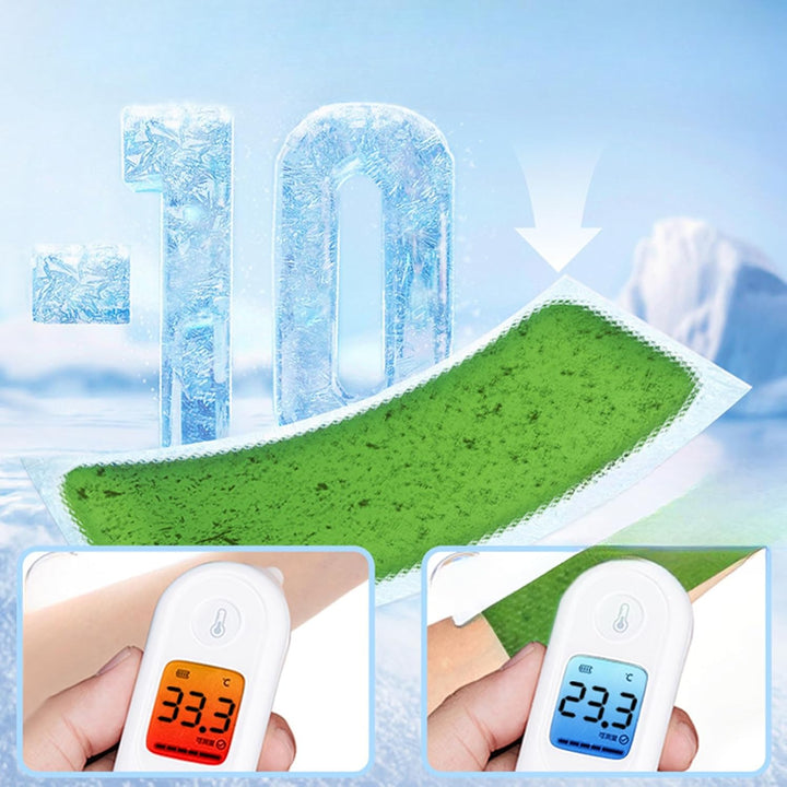 Cooling Patches, Instant Relief Packs & Skin Safe Design, Portable Cold Compress, Outdoor Sunburn Sleeping Aid for Camping Hiking Backpacking Travel Vacation 1.97X4.72X0.39 Inches