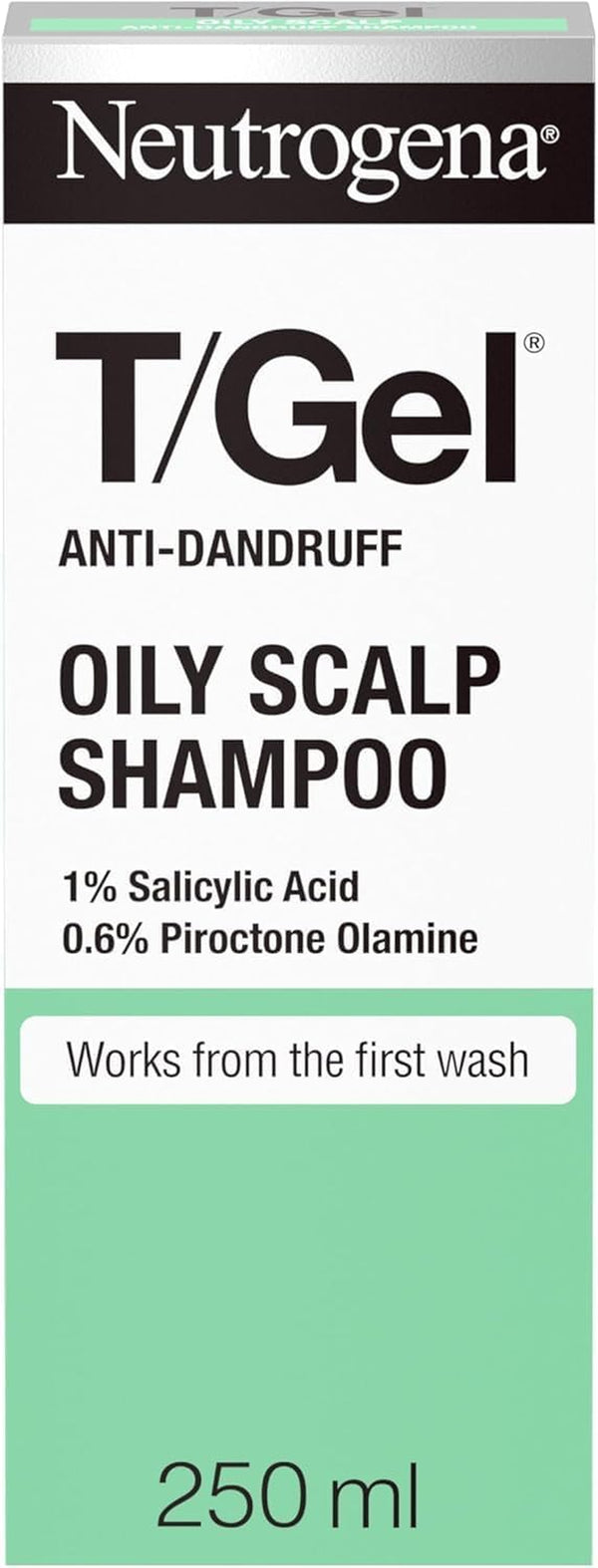T/Gel anti Dandruff Shampoo for Oily Scalp and Hair (1X 250Ml), Daily Anti-Dandruff Shampoo with Salicylic Acid to Remove Excess Oils from First Wash