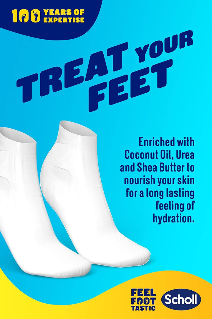 Expertare Dry Skin Foot Mask - Nourishing Foot Mask with Coconut Oil, Urea, and Shea Butter - up to 24-Hour Moisture for Dry Foot Skin - 6 Pairs of Foot Mask Socks