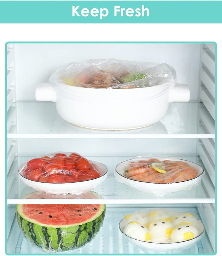 Shower Cap Disposable, 100 PCS Shower Caps Large&Thick Waterproof Clear Plastic Elastic Hair Bath Caps for Women Kids Girls, Hotel and Hair Solon, Travel Spa, Home Use