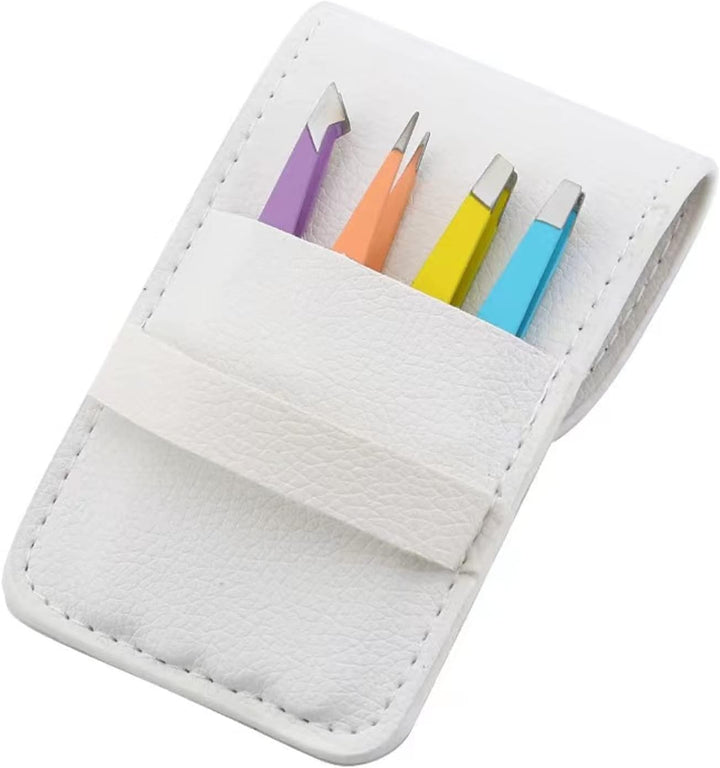 Tweezers Set - Professional Stainless Steel Tweezers for Eyebrows - Great Precision for Facial Hair, Splinter and Ingrown Hair Removal