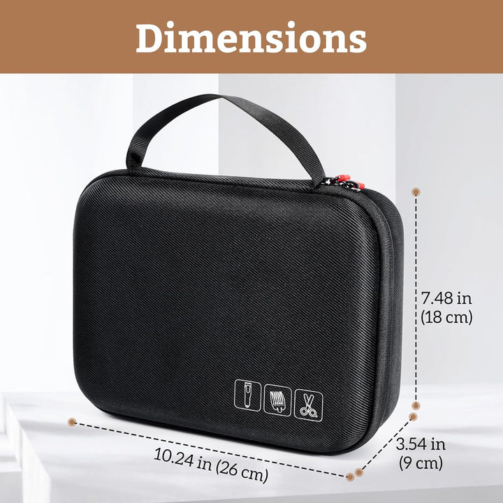 Hard Travel Case for Hair Clippers, Hair Cutting Barber Supplies Holder, Trimmer Organizer Storage Bag for Hatteker/Oneisal/Wahl 5Star/Andis Men Razor Guard Grooming Kits