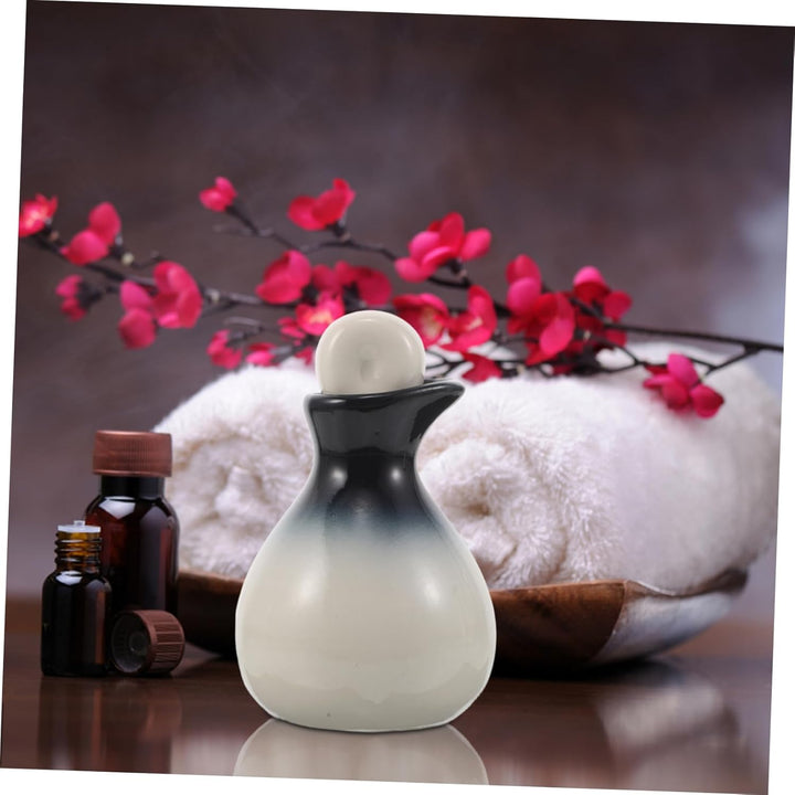 Ceramic Essential Oil Bottles with Caps Airtight Aromatherapy Dispensers for Massage Oil Precision Pouring Small for Beauty Salon Longterm Preservation and Decorative Spa