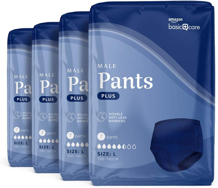 Men’S Pants plus Large, 28 Count (4 Packs of 7), Blue
