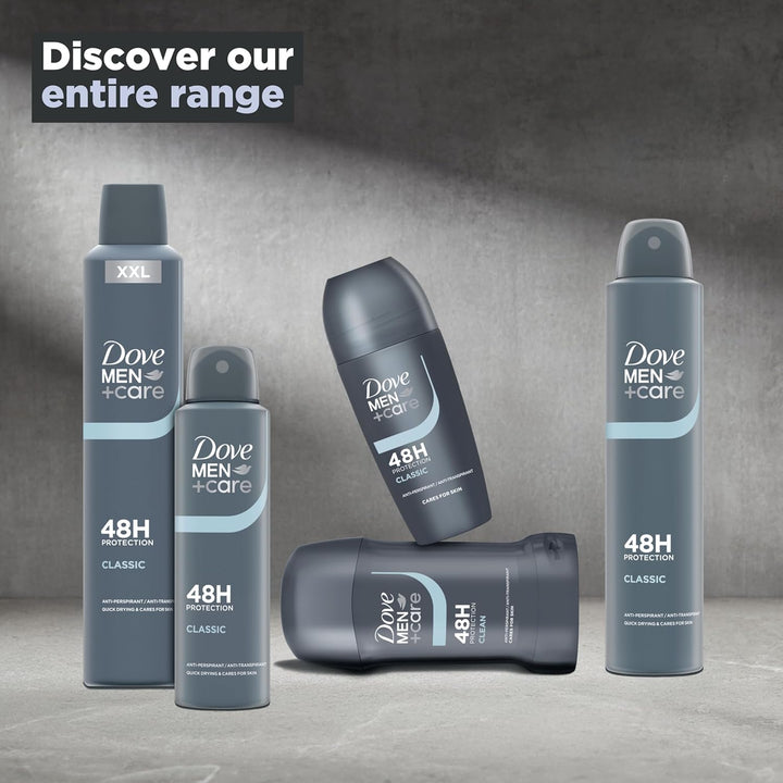 Dove Men+Care Clean Comfort with ¼ Moisturising Cream Men'S Antiperspirant Deodorant Stick for 48 Hour Protection against Sweat and Odour 50 Ml, Pack of 6