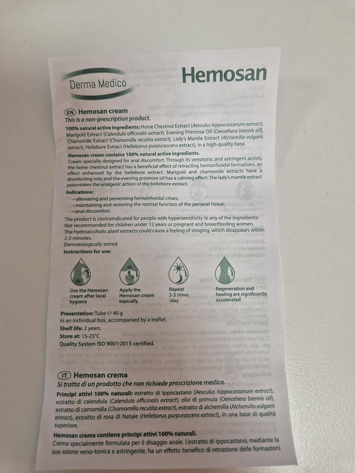 Haemorrhoid Cream - 1, 2 or 3 Pack Fissure Cream Relieves Discomfort and Soothes Itching Haemorrhoids (Pack of 1)