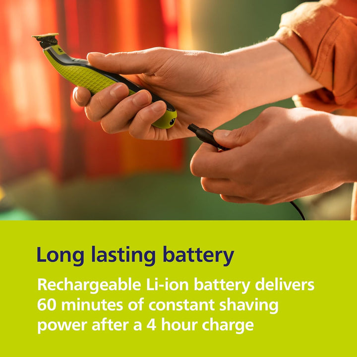 Oneblade 360 Face, Authentic Hybrid Electric Beard Trimmer & Shaver with 360 Blade Innovation. Incl. 1X 360 Blade, 1 X Extra 360 Blade (8 Month Supply), 5-In-1 Adjustable Comb, Model QP2734/30