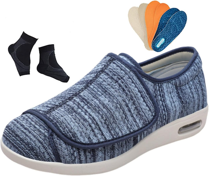 Diabetic Foot Shoes, Mens Casual Outdoor Diabetic Edema Adjustable Breathable Arthritis Shoes, Comfortable Edema Orthopedic House anti Slip Wide, for Arthritis, Fasciitis, Swollen