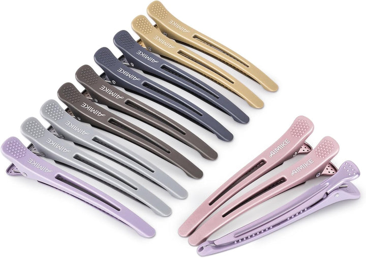 6PCS Sectioning Hair Clips for Styling, Anti-Slip No-Trace Salon Hair Sectioning Clips with Silicone Band