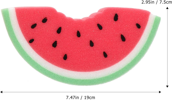 4Pcs Fruit Kids Shower Brushes Baby Bath Ball Shower Sponge Pitaya Watermelon Strawberry Kiwi Scrubbers for Baby Toddler Kids Bathing