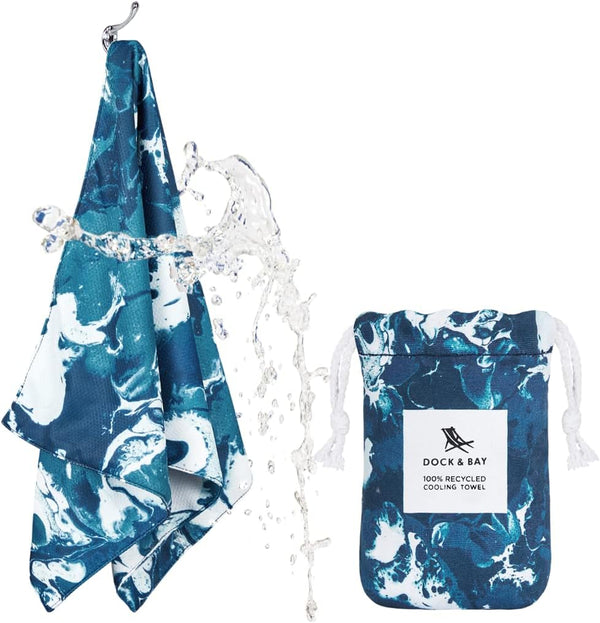 Quickcool Cooling Towel - for Athletes, Sports, Workouts, Fitness - Dual Layered Fabric Technology, Instant Relief, Cools to 15°C - Includes Bag - 25" X 12"/63 X 29Cm