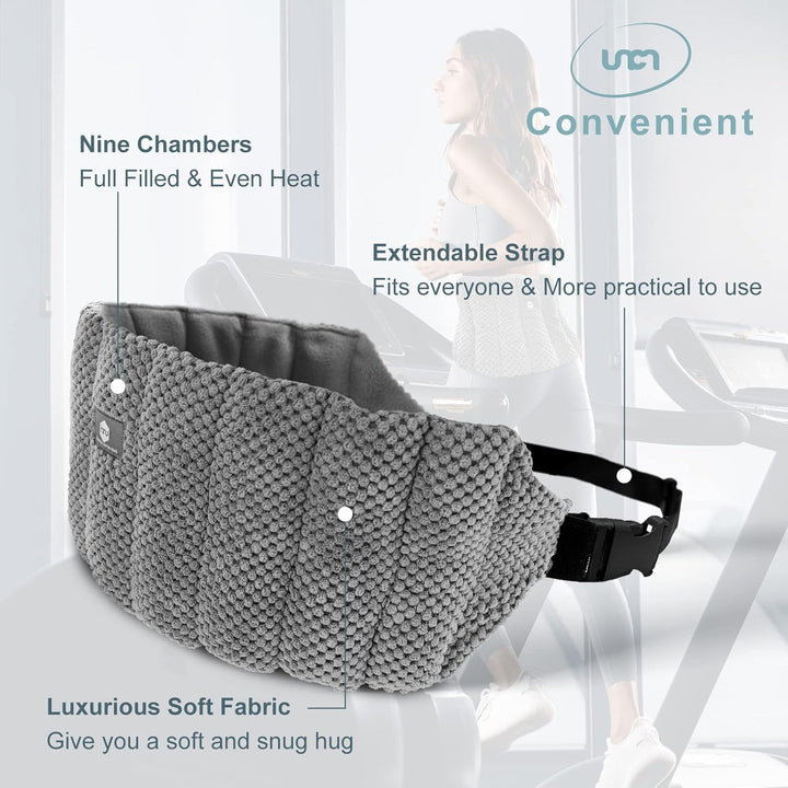 Large Heat Pads for Back Pain Relief with Adjustable Strap| Wheat Bags Microwavable| Microwave Heat Pad for Cramps, Menstrual, Lumbar, Muscle Spasms