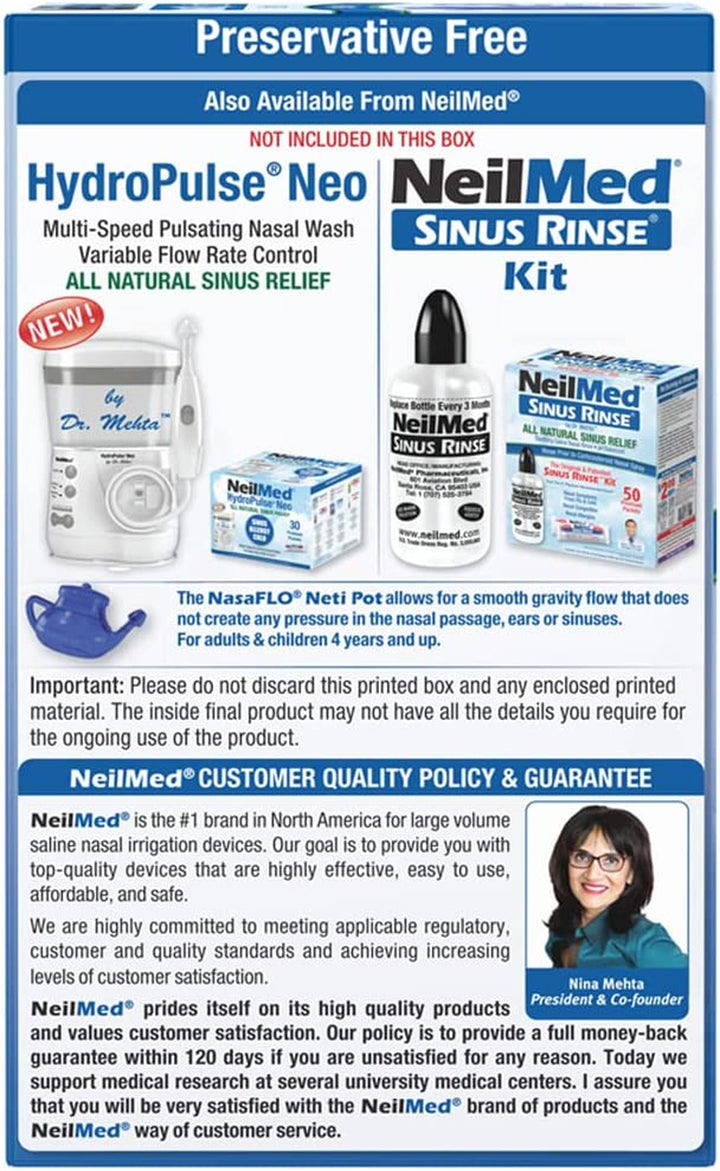 Nasaflo Daily Nasal Hygiene 60 Premixed Packets