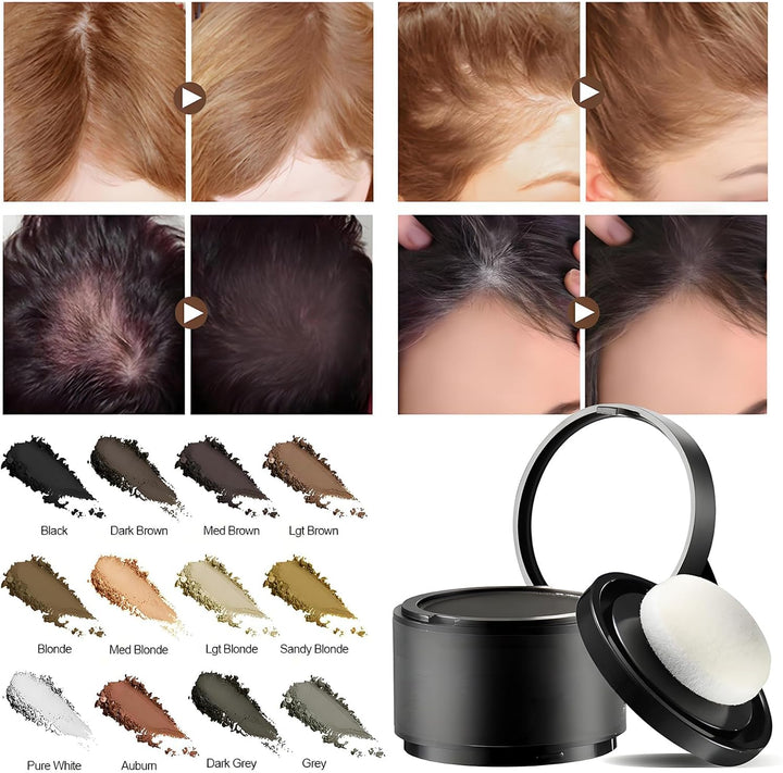 Hair Thickener, Scalp and Hair Concealer Powder, Waterproof, Easy to Apply and Color, Suitable for Both Men and Women (White)