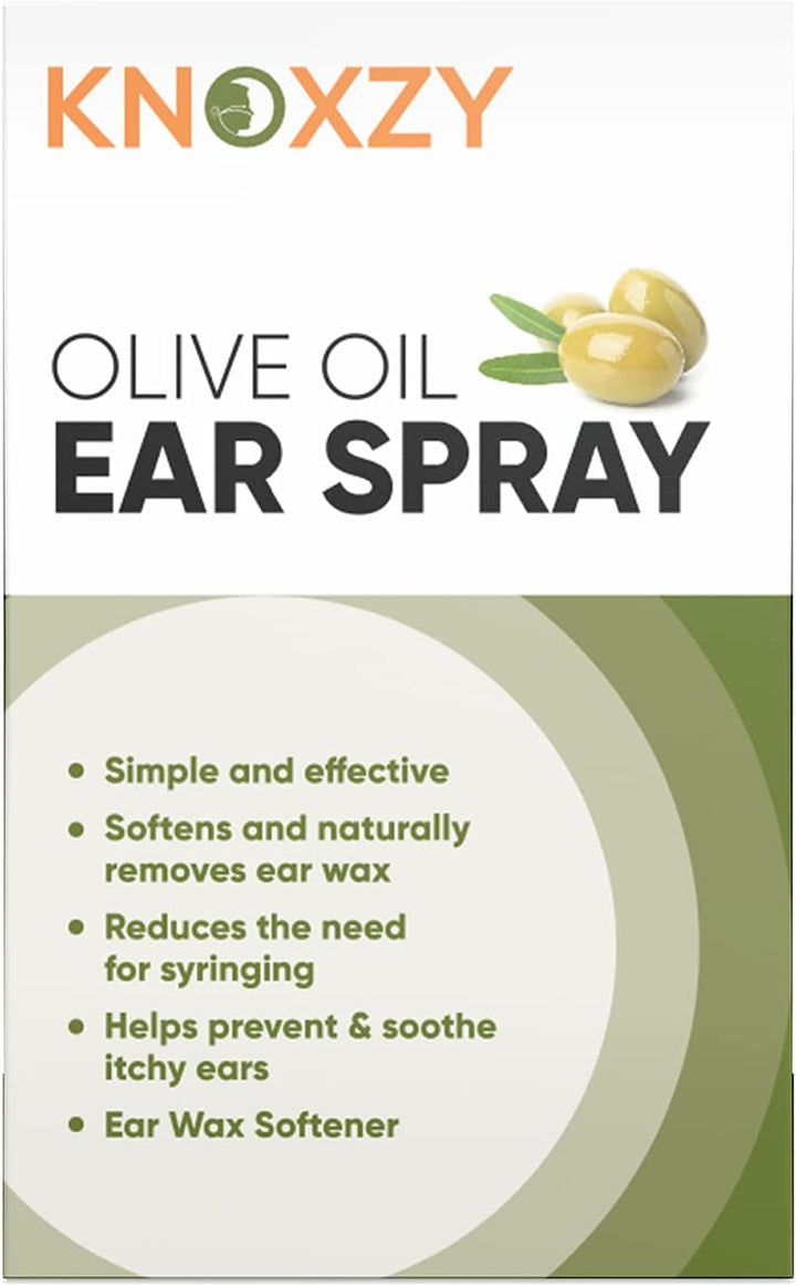 Olive Oil Ear Spray, Wax Removal Natural Spray for Infections & Pain Softener Relief Clinically Tested - 10 Ml X 1