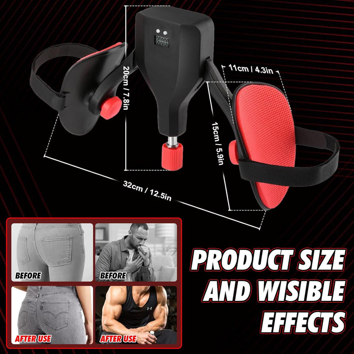 Pelvic Floor Muscle Trainer for Men, Thigh Master Automatic Counting 360°Rotating 77Lbs Pelvic Floor Exerciser Women Arms Buttocks Strength Training Equipment Hip Trainer for Home Workout