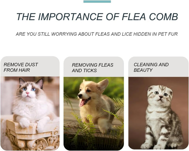 Lice Comb, 3 Pcs Lice Combs, Double Sided Lice Combs, Stainless Steel Tooth Comb, Lice Removal Combs