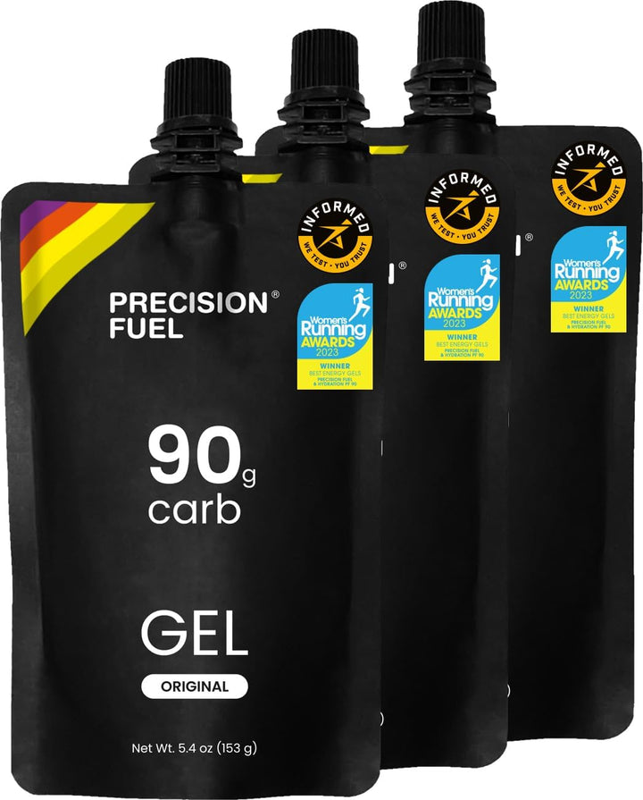Precision Fuel 90 Energy Gels - Mild Flavour Running for Endurance Athletes 90G Carbohydrate Easy-To-Digest Perfect & Long-Duration Sports (153G (10 Gels))