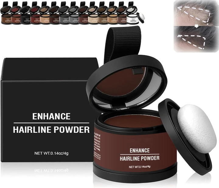 Veinsgrain Hairline Enhancement Powder (#06 Dark Brown) - Long-Lasting, Waterproof, Suitable for All Hair Colors