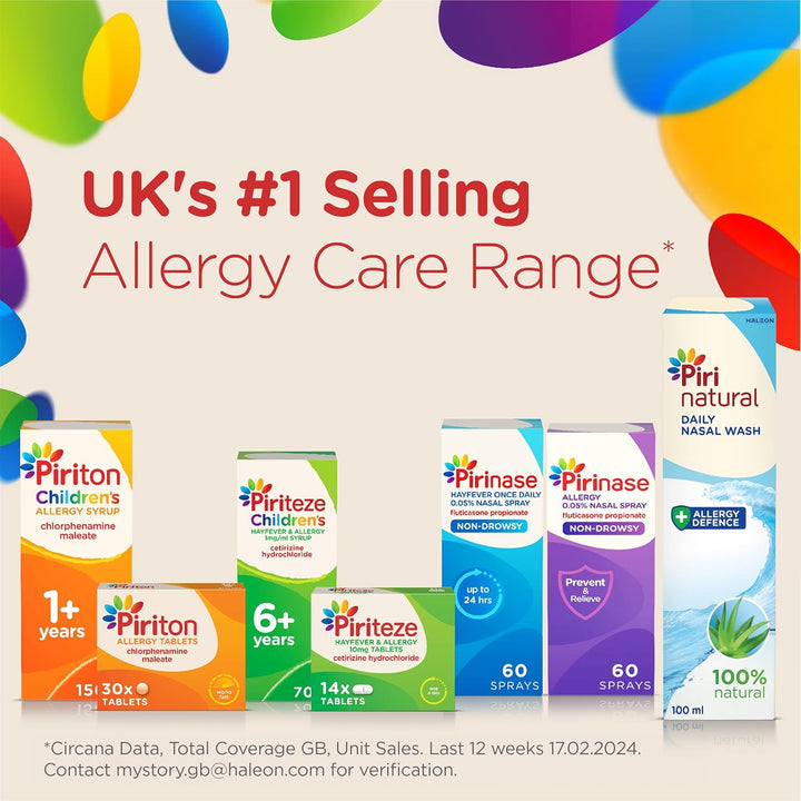 Hayfever and Allergy Antihistamine Tablets, Cetirizine, 30S