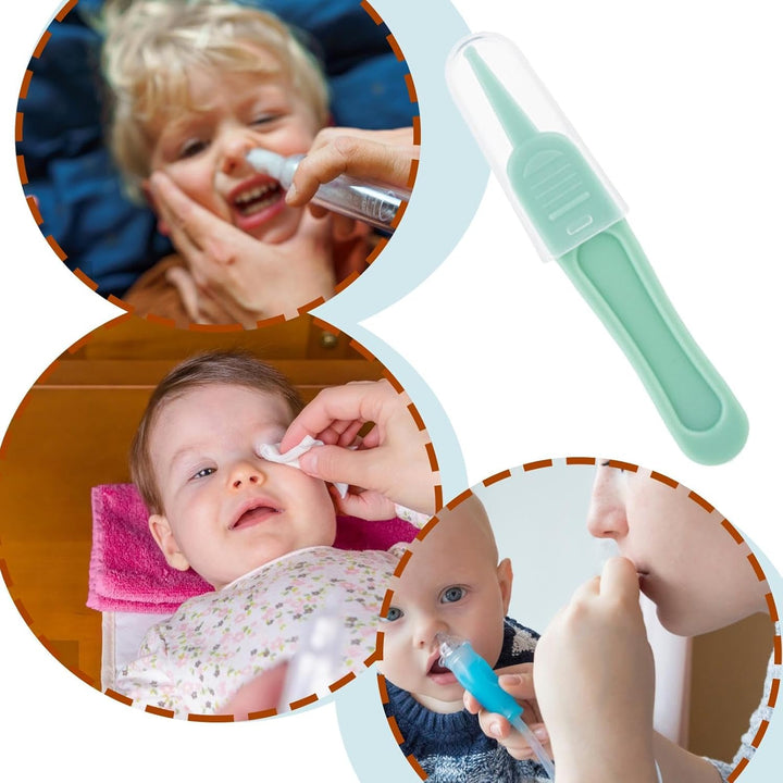 Kid Booger Picker - Safe and Effective Round-Head Booger Plier | Safe Nose Cleaning Tweezers with Transparent, Nose and Navel Tweezers