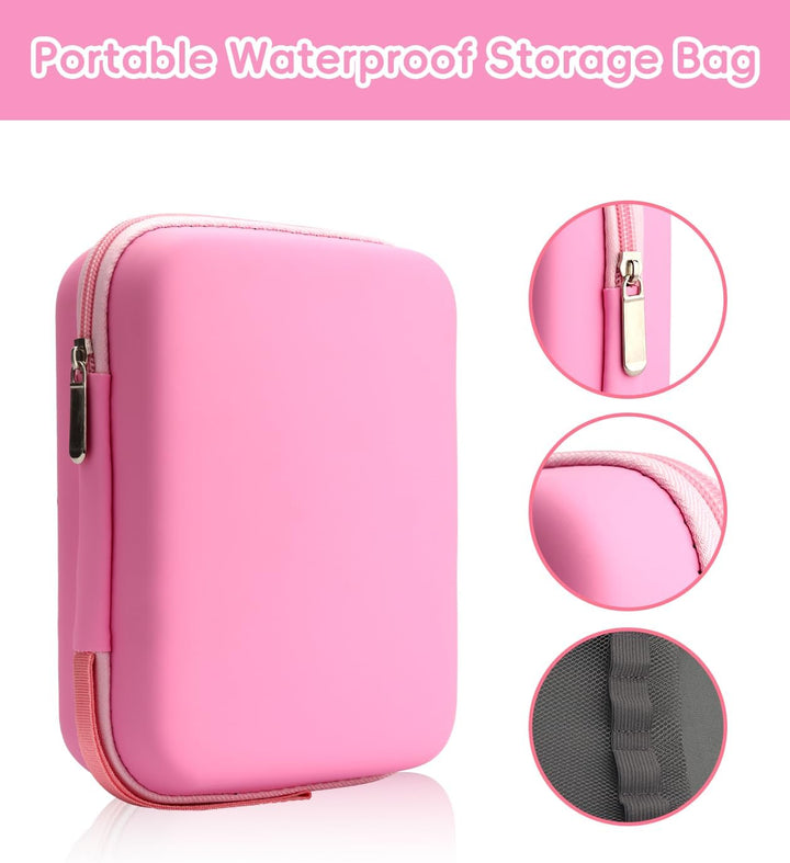 Baby Healthcare and Grooming Kit, 26 in 1 Portable Baby Safety Care Set with Hair Brush Comb Nasal Aspirator Electric Nail Trimmer Set Baby Essentials Kit for Newborn Boys Girls (Pink)