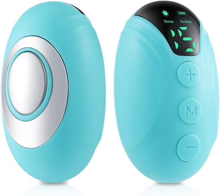 Sleep Aid Device, USB Rechargeable Handheld Sleep Aids for Adults Kids with 15 Gears and 2 Modes, Calm Carry Sleep Aid for Relieving Anxiety & Improving Deep Sleep (White)