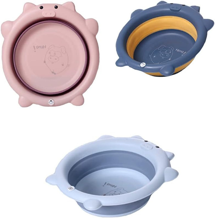 Baby Collapsible Wash Basin Multipurpose Portable Kids Folding Wash Basin Bowl Dish Tub for Home Kitchen Bowl Outdoor Travel Camping Washing