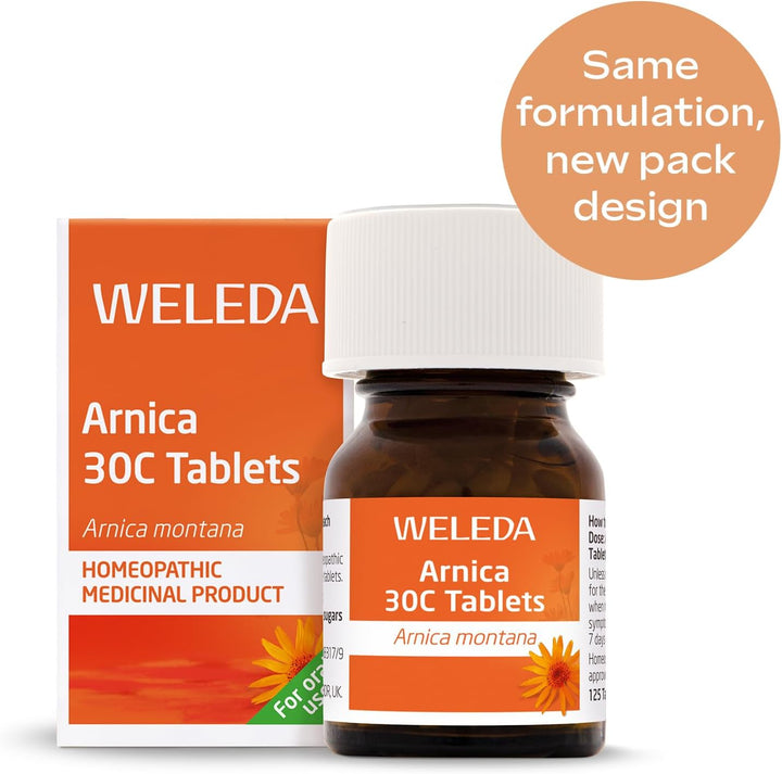 Arnica 30C Tablets, Organic Arnica Montana, Licensed Homeopathic Medicinal Product, Remedy for Men & Women, Grown Biodynamically, Vegetarian, 125 Tabs