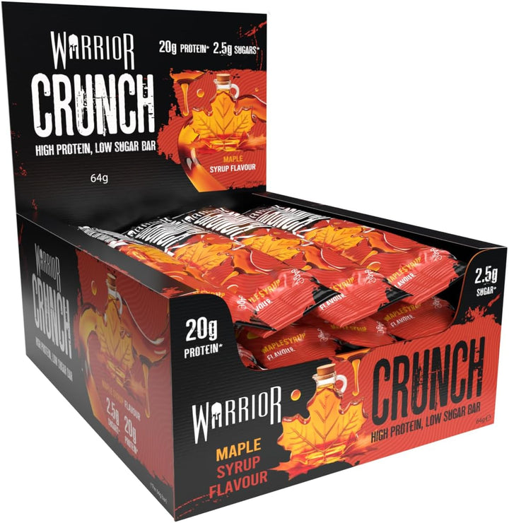 Crunch - High Protein Bars - 20G Protein Each Bar - Low Carb, Low Sugar Snack - 12 Pack X 64G (White Chocolate)