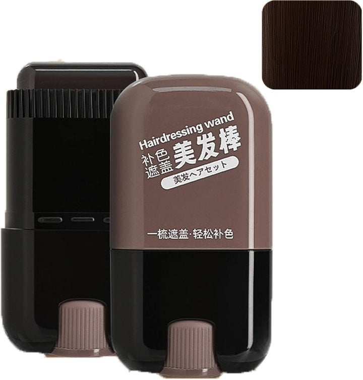 Portable Hair Color Touch-Up Stick with Comb,2 in 1 Touch up Comb Hair Dye,Safe and Convenient Comb Hair Dye for Quick Touch-Ups,Hairline Powder Stick (Black)