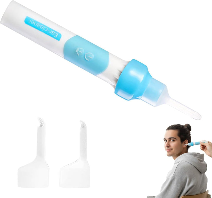 Oroclear Earwax Remover Adult, Electric Oroclear Ear Cleaner Kit Mit 2 Pcs Silicone Replacement Heads