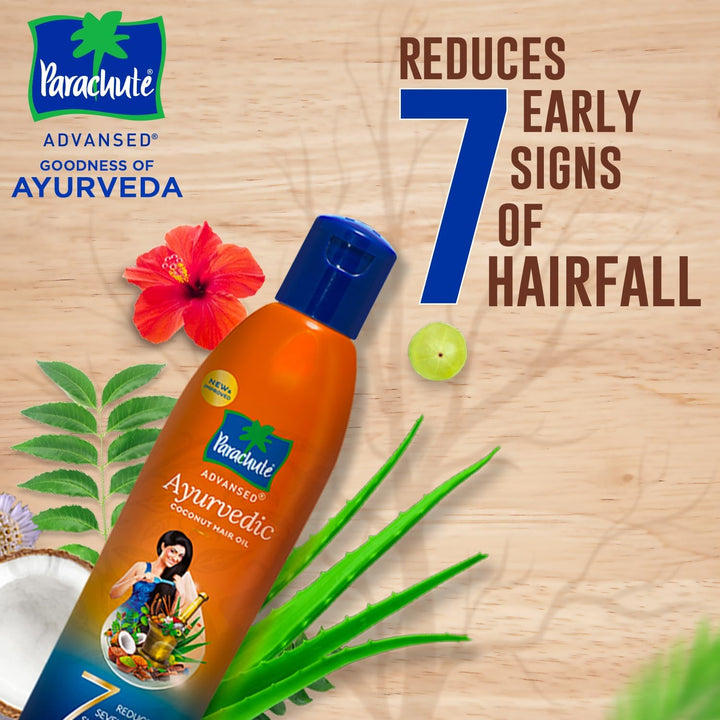 Ayurvedic Coconut Hair Oil | 25 Natural Ingredients to Control Hair Fall | Hair Loss, and 7 Major Hair Problems | Helps in Headache Relief | 190 Ml