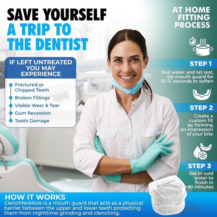 [Original] Mouth Guard for Clenching Teeth at Night [Pack of 4, Small & Large Sizes] – Custom Night Guards for Teeth Grinding – Nighttime Protection during Sleep for Men and Women