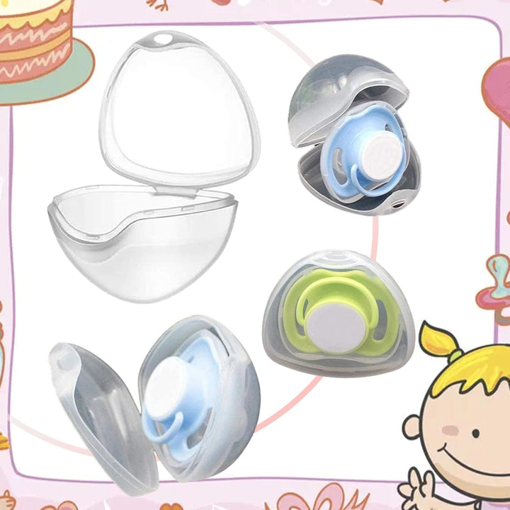 6PCS Dummy Case Pacifier Storage Box Pacifier Case Transparent Pacifier Case Soothers Pod Storage Box Travel and Family Use Pacifier Holder Newborn Dummies for Holding Pacifiers