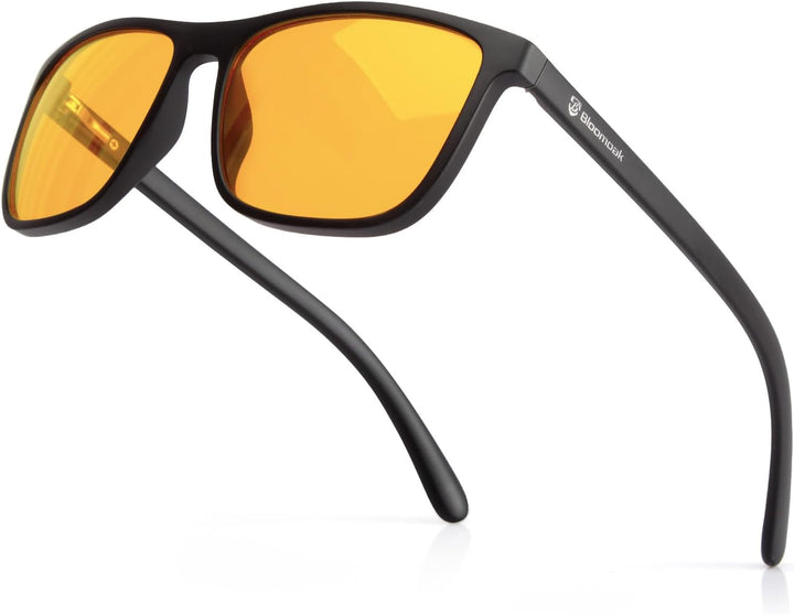 Dark Red Lens Sleep Glasses, 100% Blue & Green Light Blocking Glasses for Better Sleep, anti Eyestrain Women Men