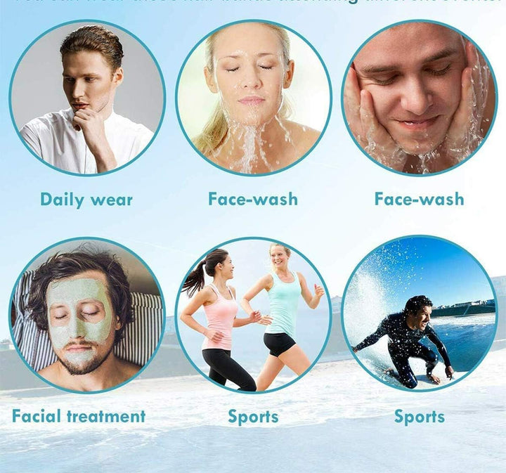 Elastic Wavy Spring Wave Hair Hoop, Multi-Style Black Non-Slip Metal,Unisex Sport Fashion Hair Band Accessories for Women and Men(6 Pieces)