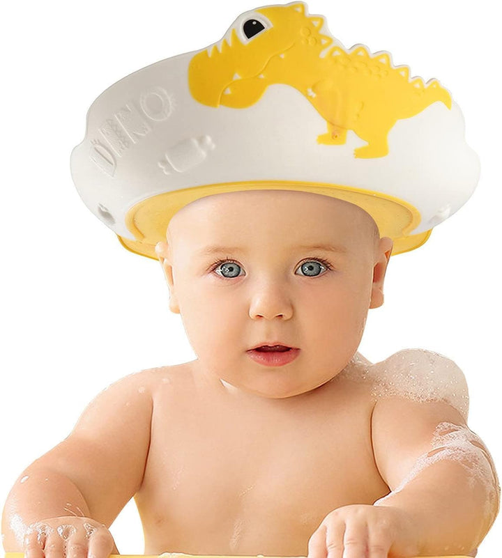 Baby Shower Cap, Kids Shampoo Shower Bath Cap Adjustable Hair Washing Shampoo Shield Baby Visor for Eyes and Ears Protector (Pink)