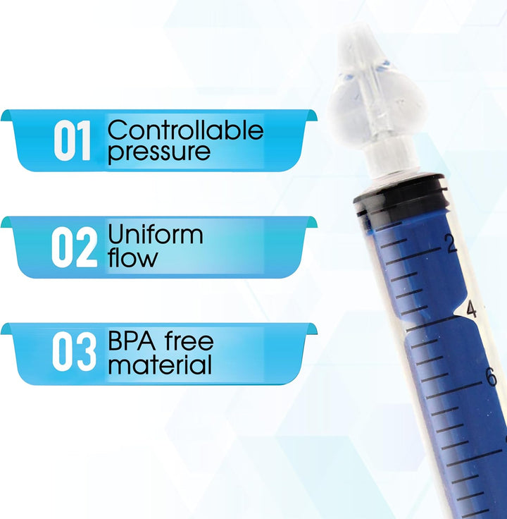 Baby Nasal Irrigation Syringe Baby Infant Nasal Aspirator Nose Cleaner Bpa-Free Nasal Irrigation Kit for Babies Baby Nose Sucker Nasal Hygiene Nasal Washing 10 Ml 4 PCS Blue Yellow Purple Pink