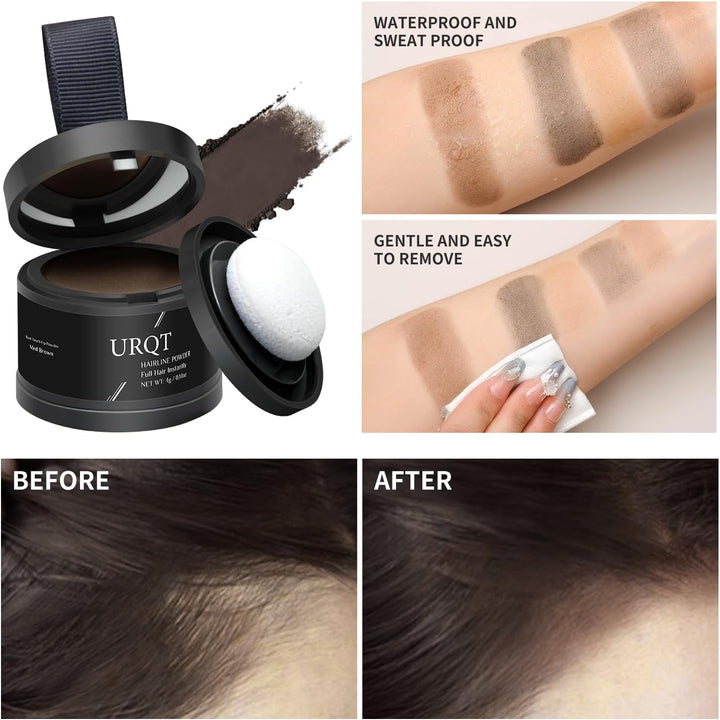 Magic Hairline Shadow - Instantly Thicken Thinning Hair, Water & Sweat Resistant Hairline Powder Mascara for Women and Men (# Dark Brown)