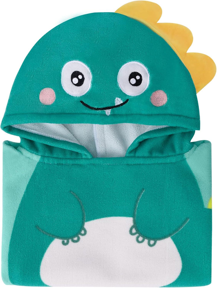 Baby Hooded Towels Wearable Hooded Towel for Boys Girls Absorbent Hooded Towel for Toddlers, 25"X 23", 0-6 Years, Dino