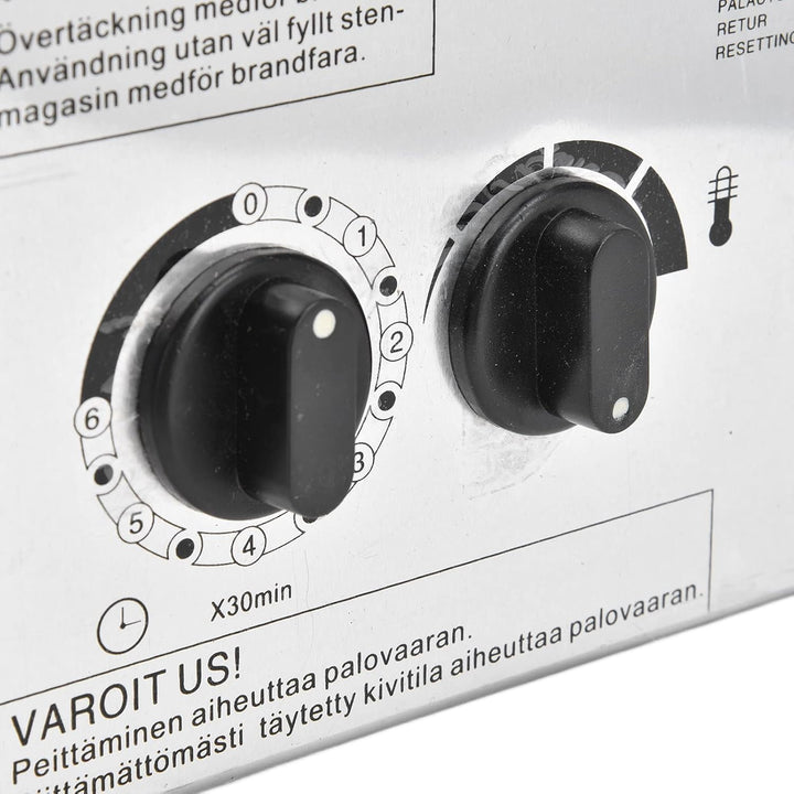 6KW 220V Electric Sauna Heater Stainless Steel Sauna Heating Stove with Internal Controller, Wet and Dry Bath Sauna Box Sauna Room Equipment for Home Hotel Spa Shower Steam Room