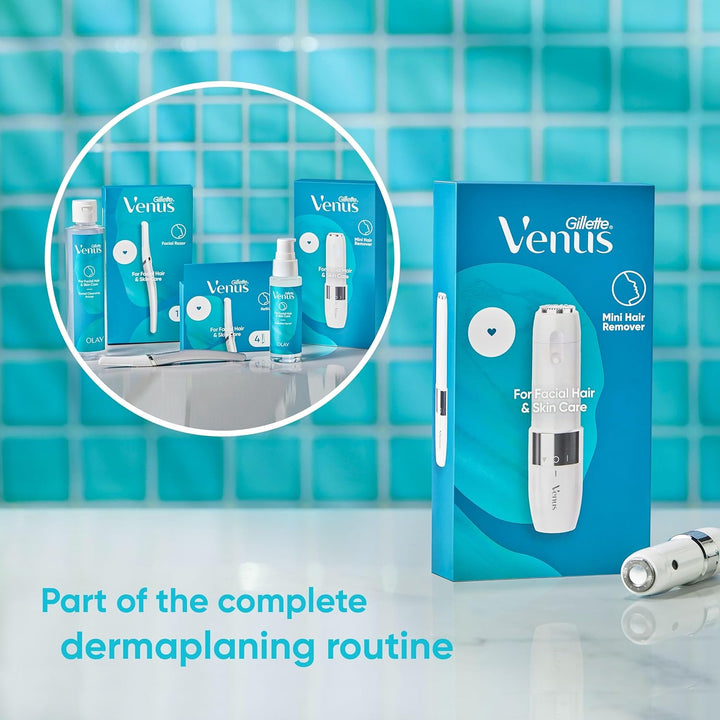 Venus for Facial Hair & Skin Care, Face Trimmer for Women, Mini Facial Hair Remover, Compact and Portable Electric Shaver for Women